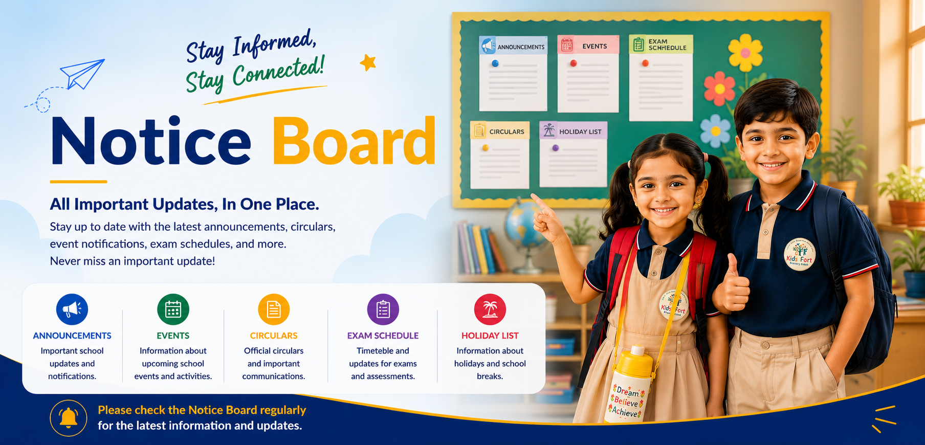 Notice Board — Stay Informed, Stay Connected at Kidsfort Primary School